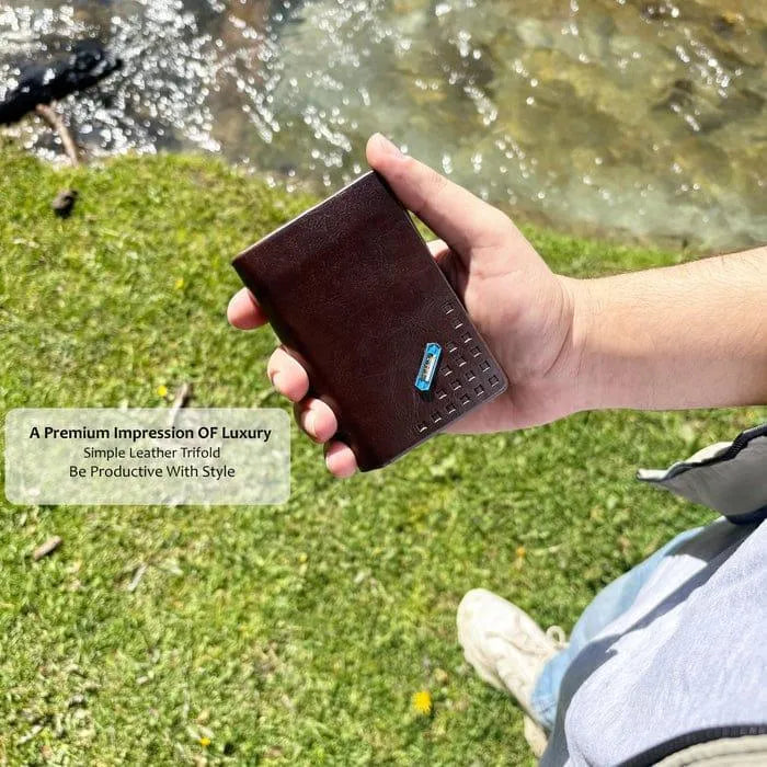 BaleBaily Stylish Trifold Men's Leather Wallet with Multi-Card & Cash Storage