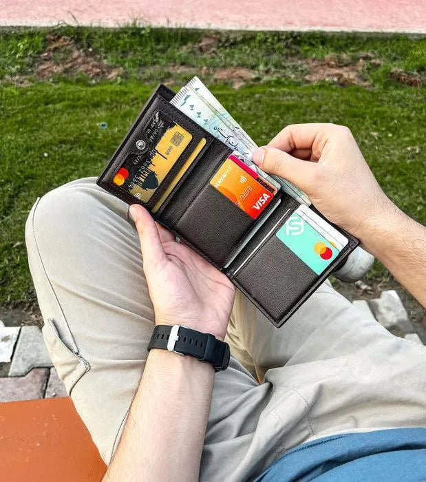 BaleBaily Stylish Trifold Men's Leather Wallet with Multi-Card & Cash Storage