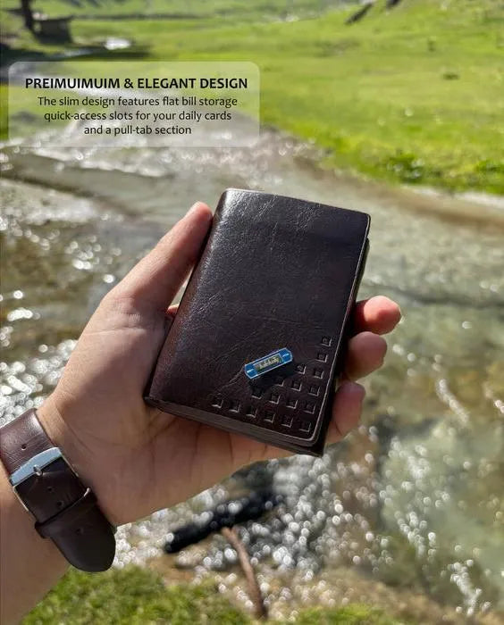 BaleBaily Stylish Trifold Men's Leather Wallet with Multi-Card & Cash Storage