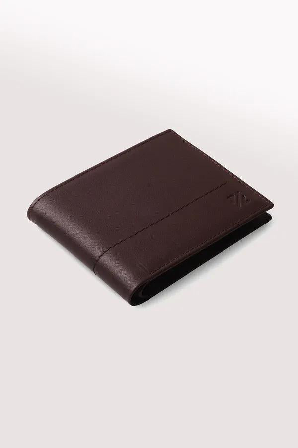 Classic Minimalist Men's Bi-Fold Leather Wallet with Card Slots & Coin Pocket