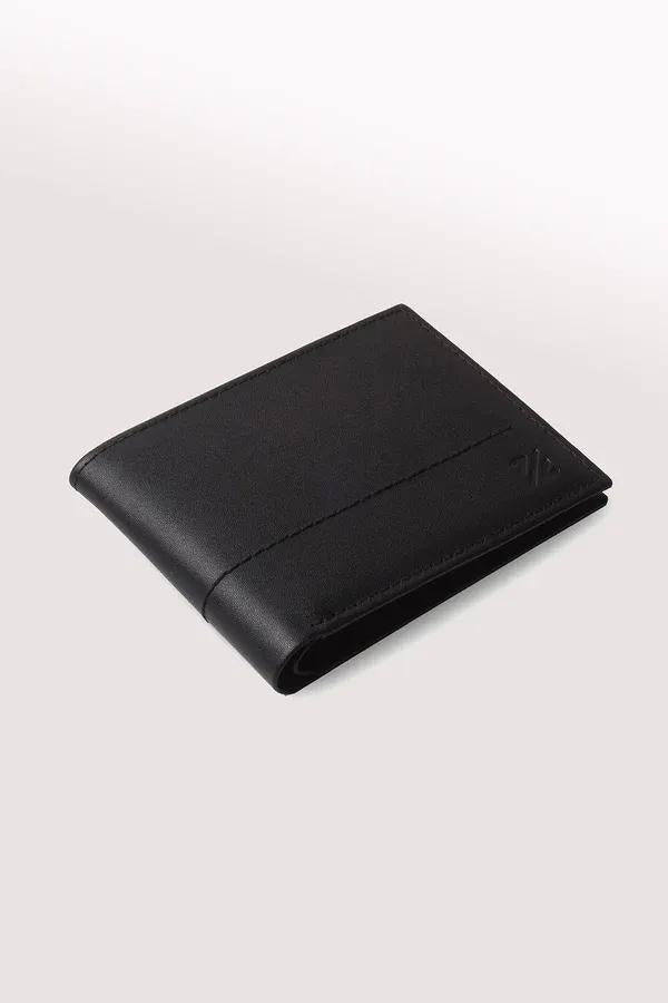 Classic Minimalist Men's Bi-Fold Leather Wallet with Card Slots & Coin Pocket
