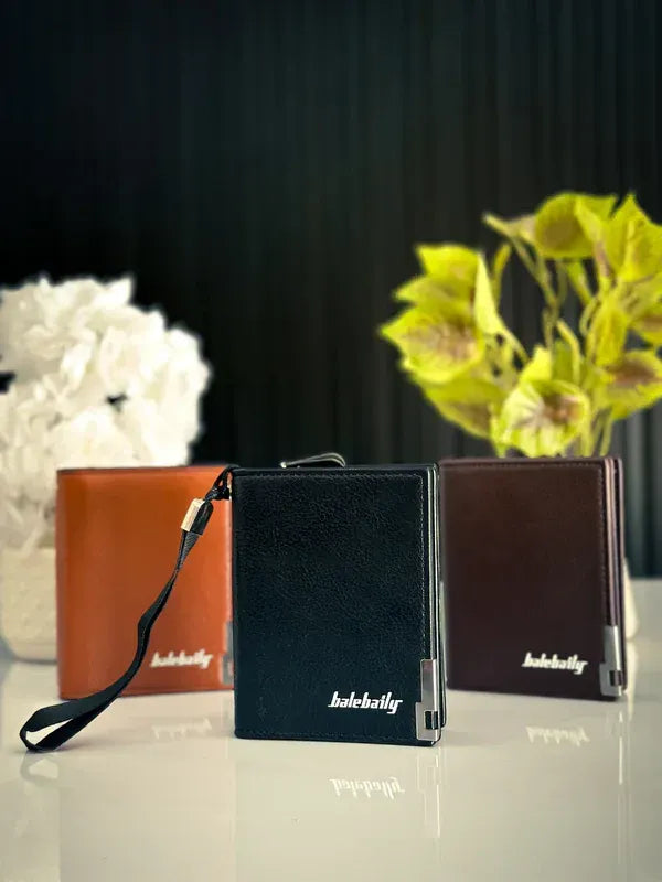 BaleBaily Premium Men's Leather Wallet with Card Slots & Zipper Pocket