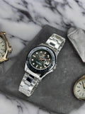 Two-Tone Men's Luxury Watch – Silver, Black & White Dial, Date Display